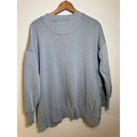 Aerie Steel Blue/Grey Long Sleeve Oversized Sweatshirt - Size Small - Picture 5 of 5
